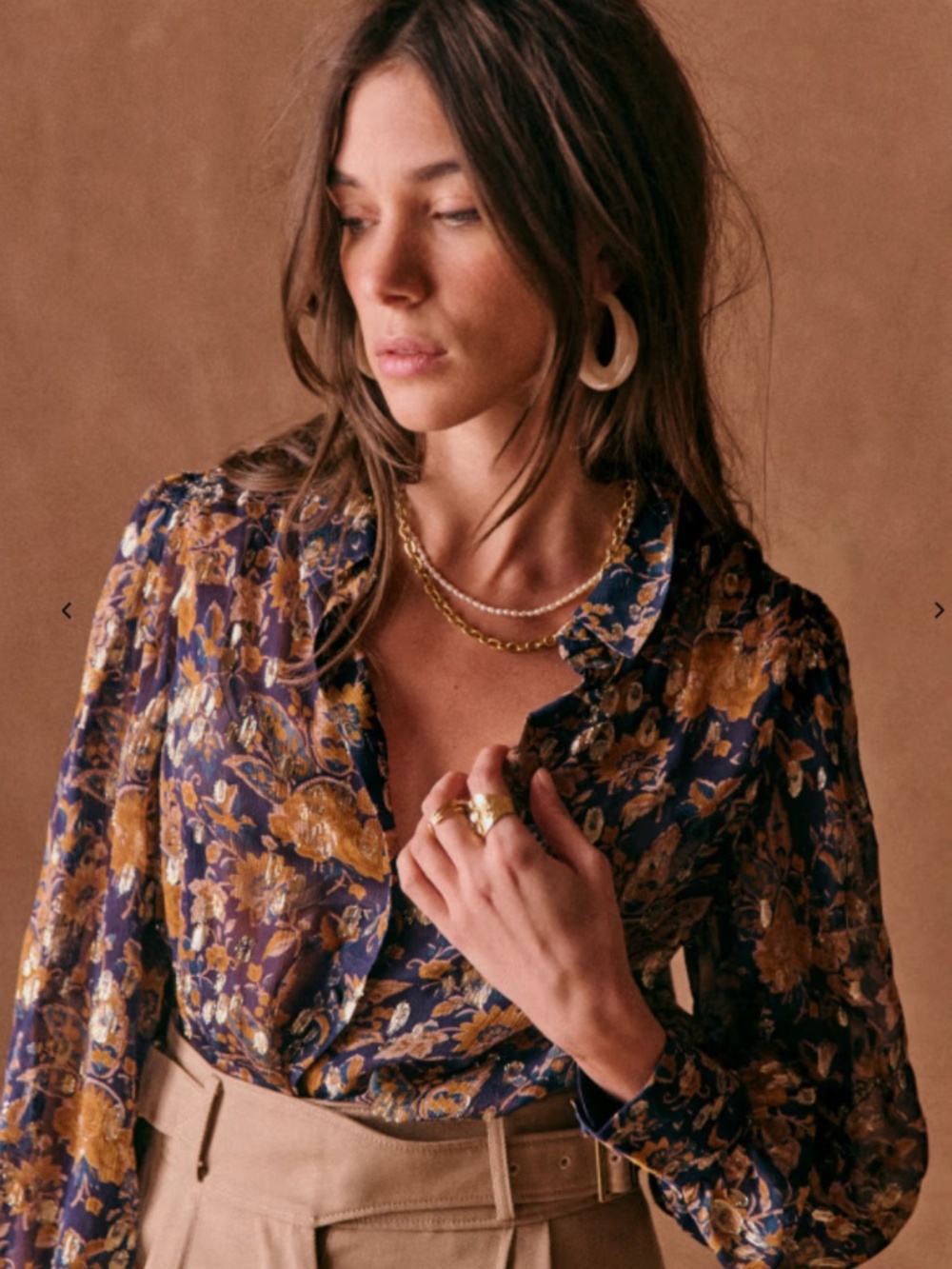 Sezane Tianna Blouse - Doha ochre